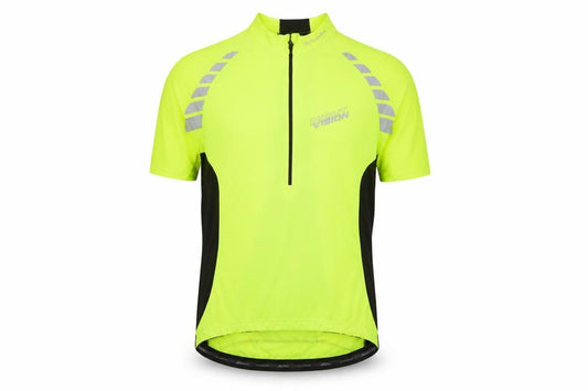 Altura Men’s Yellow M Night Vision Cycling Jersey Reflective 1/4 Zip