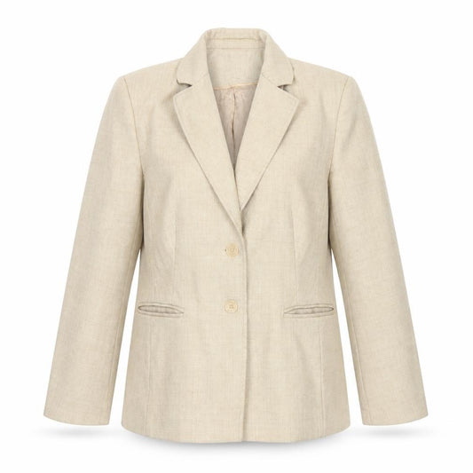 Autonomy Women’s Beige Size 14 Single-Breasted Lined Blazer Jacket