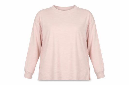 Marks & Spencer Women Pink UK 16 Cotton Crew Neck Pullover Jumper