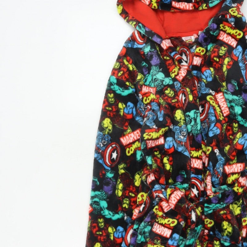 Marvel Comics Boys Multicoloured 11-12 Years Hooded Fleece Robe