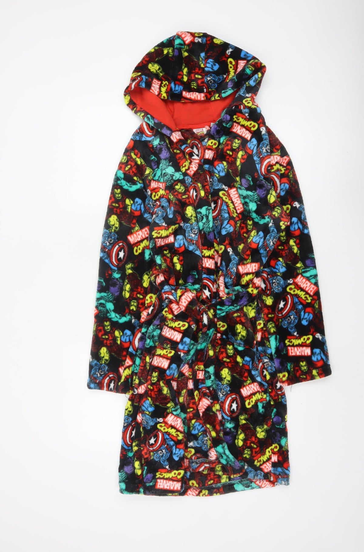 Marvel Comics Boys Multicoloured 11-12 Years Hooded Fleece Robe