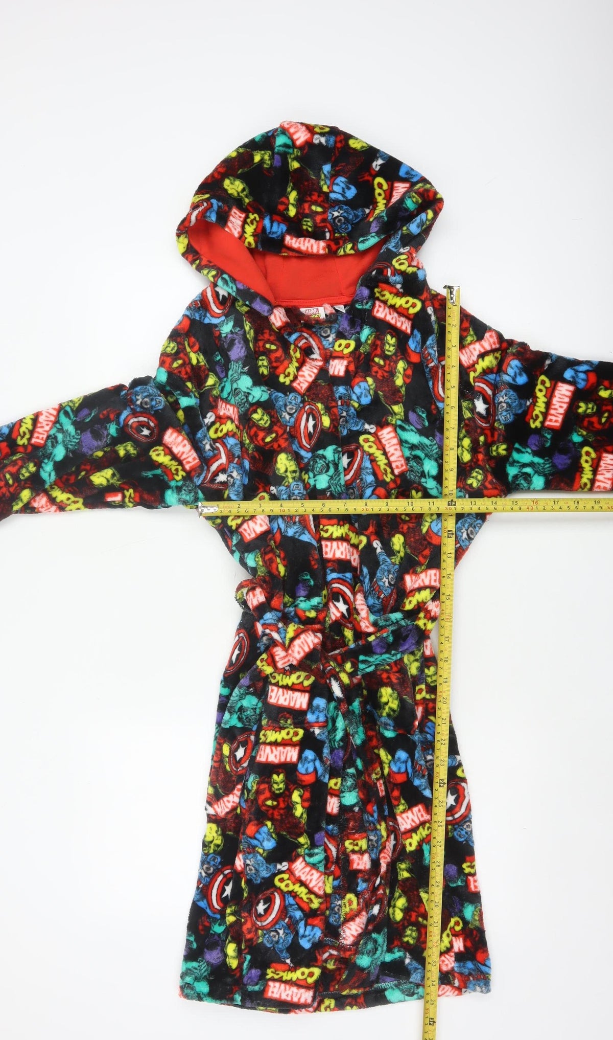 Marvel Comics Boys Multicoloured 11-12 Years Hooded Fleece Robe