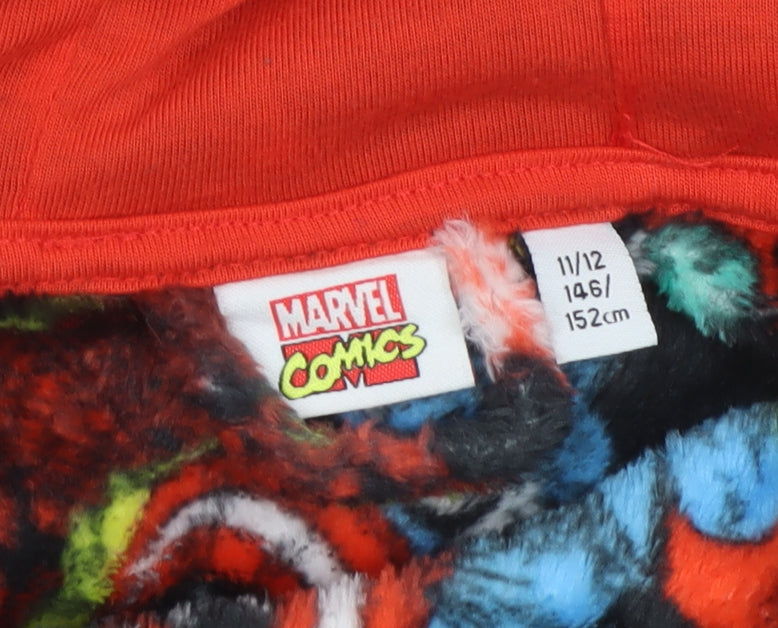 Marvel Comics Boys Multicoloured 11-12 Years Hooded Fleece Robe