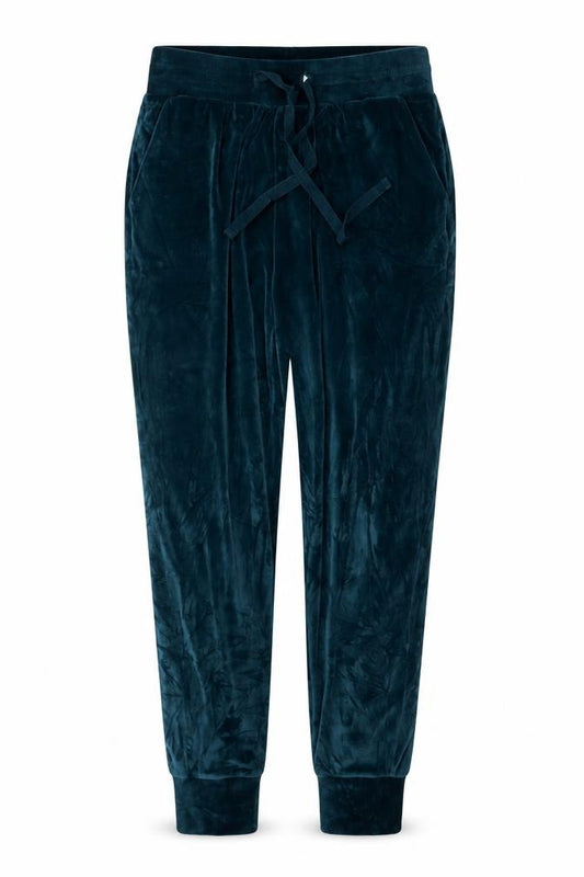 Marks & Spencer Women Blue UK 14 Velour Jogger Trousers Pockets