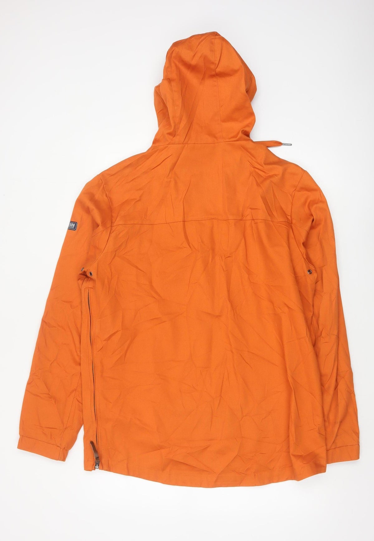 Brakeburn Men’s Orange M Hooded Cotton Anorak 1/4 Zip Jacket