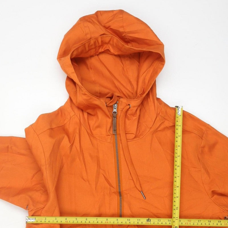 Brakeburn Men’s Orange M Hooded Cotton Anorak 1/4 Zip Jacket