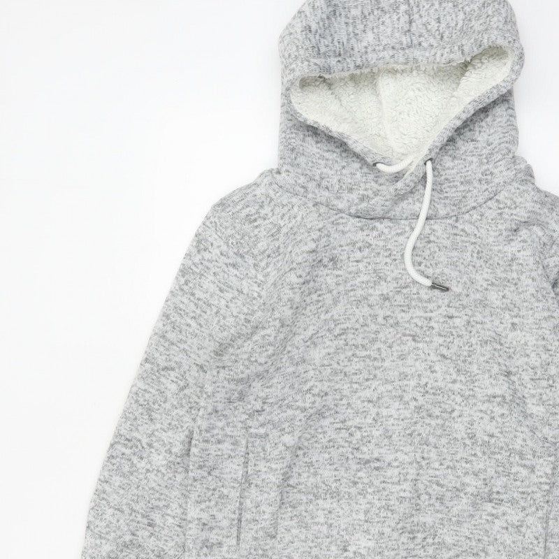 Superdry Mountain Women's Grey XL Sherpa Lined Pullover Hoodie