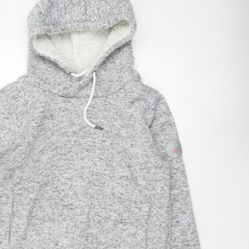Superdry Mountain Women's Grey XL Sherpa Lined Pullover Hoodie