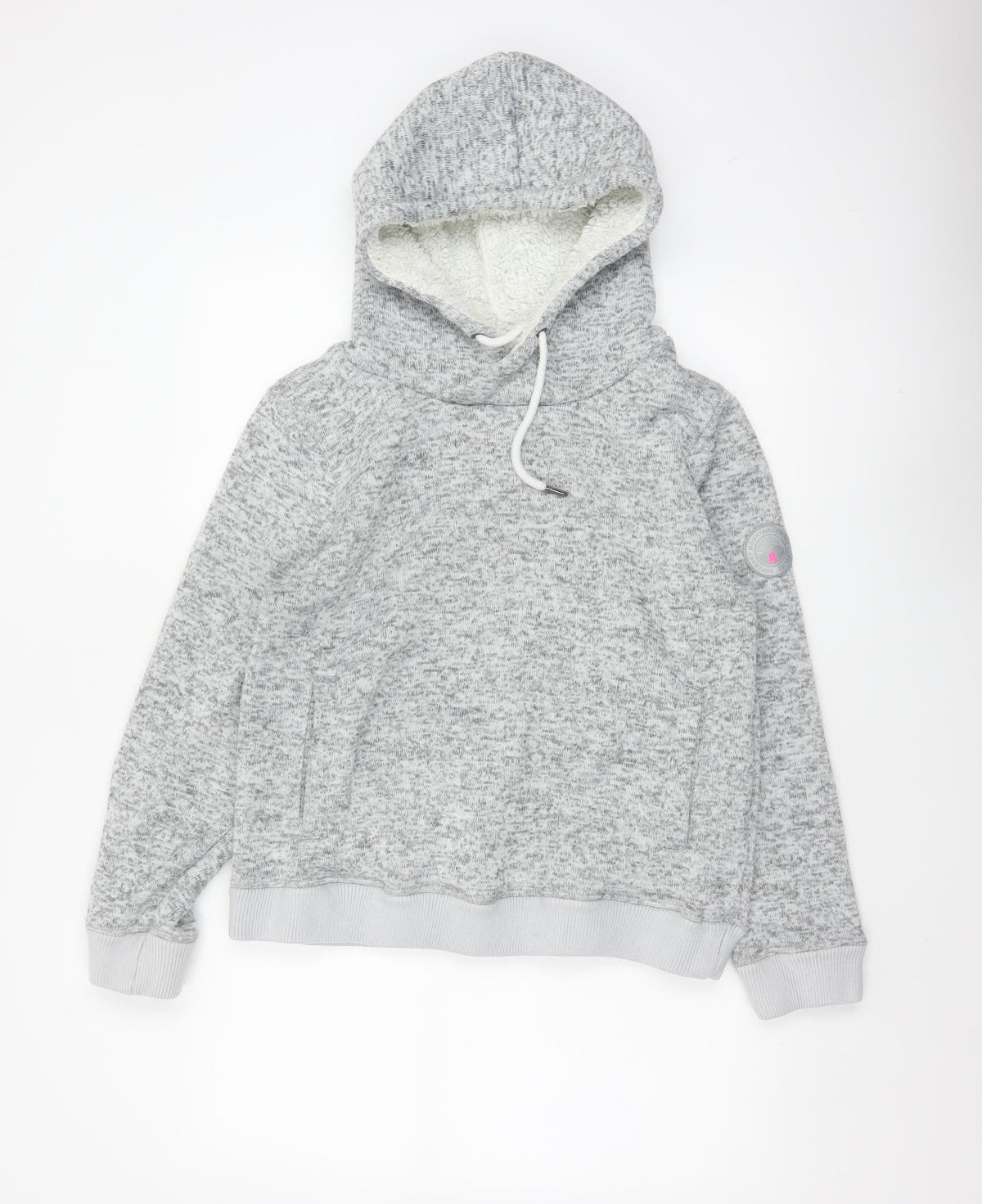 Superdry Mountain Women's Grey XL Sherpa Lined Pullover Hoodie