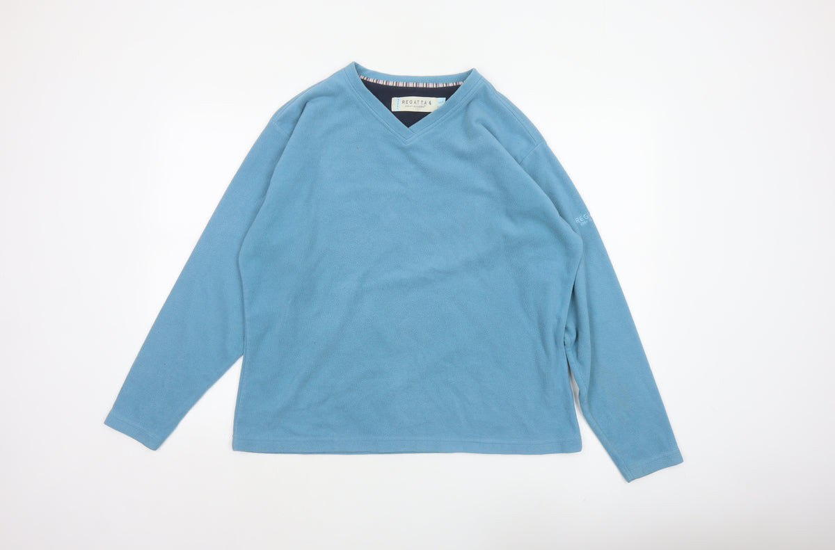Regatta Women’s Blue UK 18 Basic V-Neck Fleece Long Sleeve Top