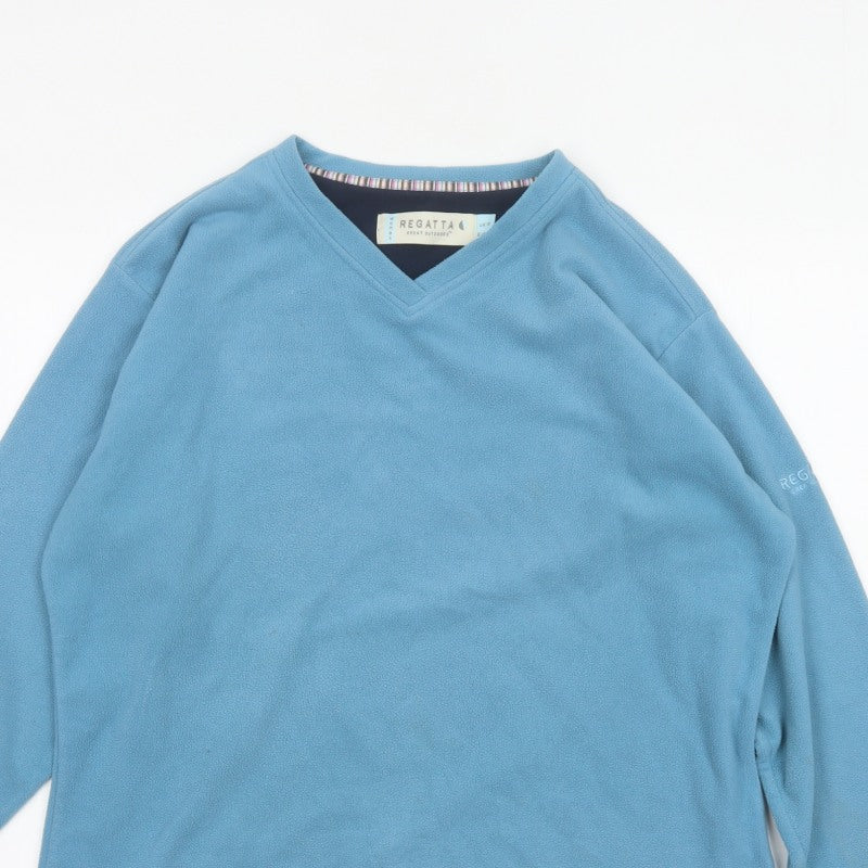 Regatta Women’s Blue UK 18 Basic V-Neck Fleece Long Sleeve Top