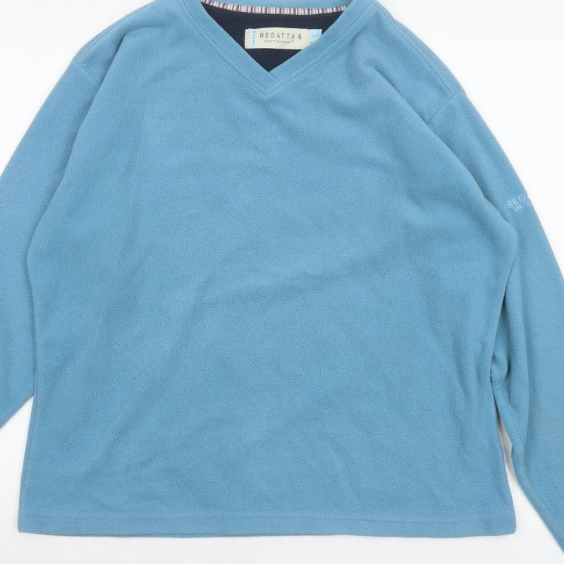 Regatta Women’s Blue UK 18 Basic V-Neck Fleece Long Sleeve Top