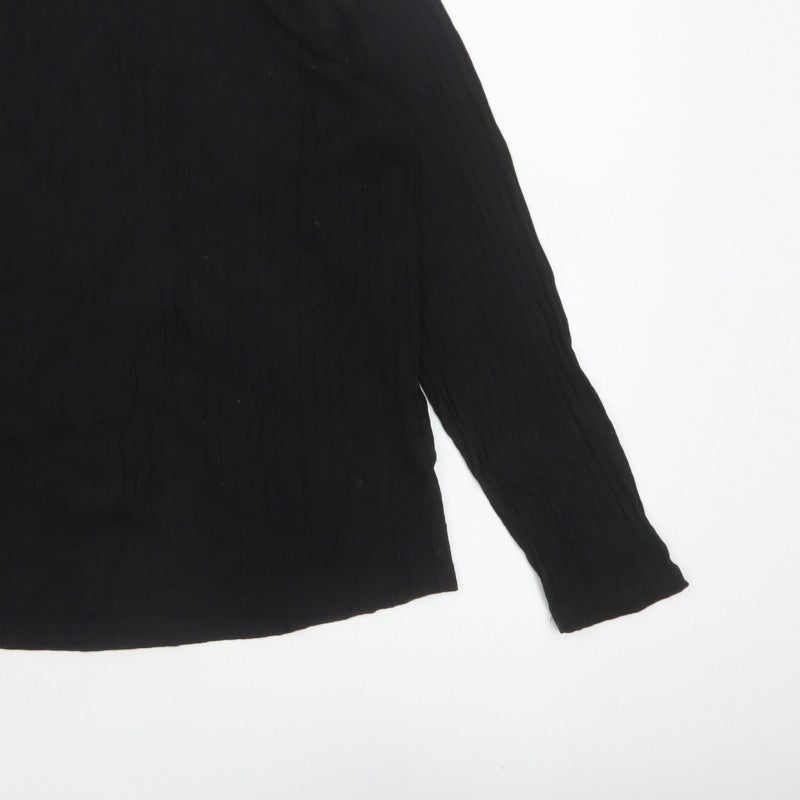 Next Women's Black UK 14 Long Sleeve Viscose Blouse