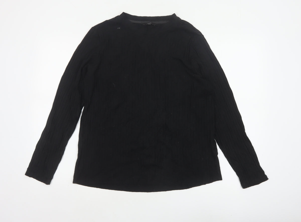 Next Women's Black UK 14 Long Sleeve Viscose Blouse