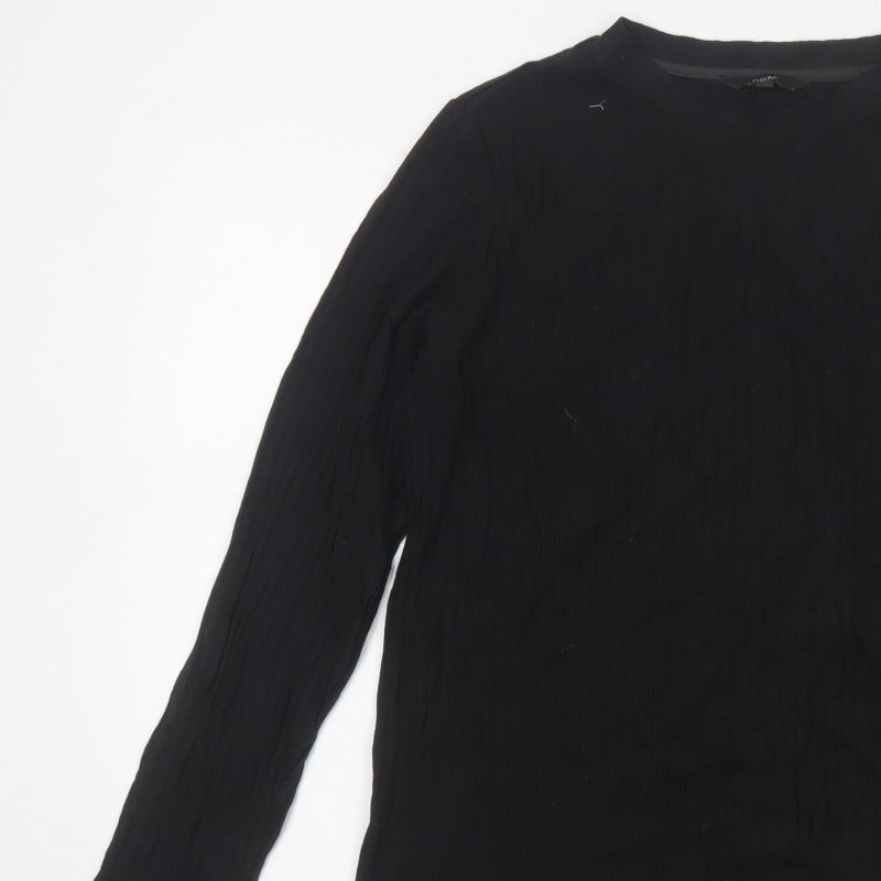 Next Women's Black UK 14 Long Sleeve Viscose Blouse