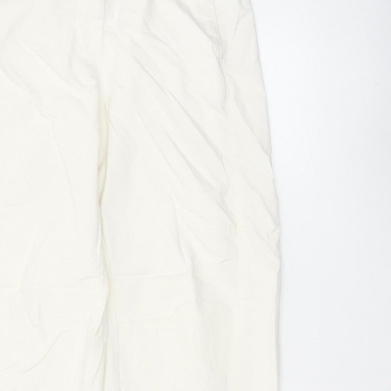 Marks & Spencer Women Ivory Size 12 Regular Tapered Trousers