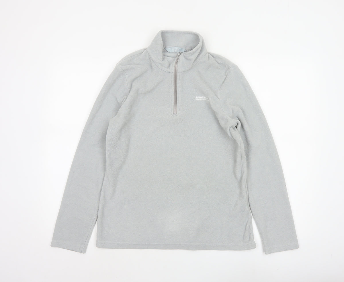 Regatta Women’s Grey UK 12 1/4 Zip Fleece Pullover Sweatshirt