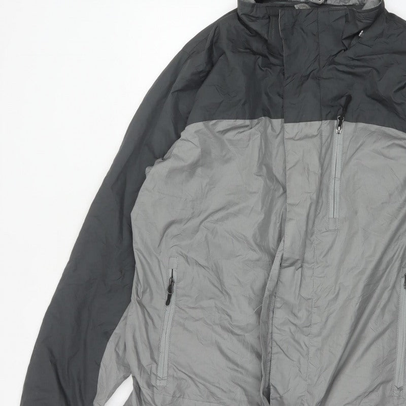 MC Champions Men's Grey M Windbreaker Jacket Hooded Full Zip