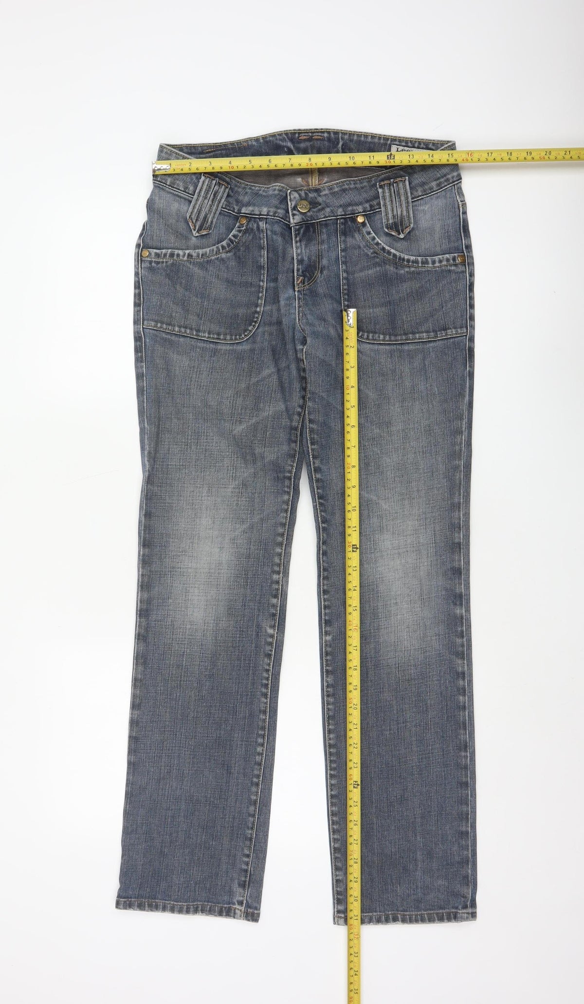 Lee Men's Blue W31 L31 Straight Regular Mid Rise Jeans
