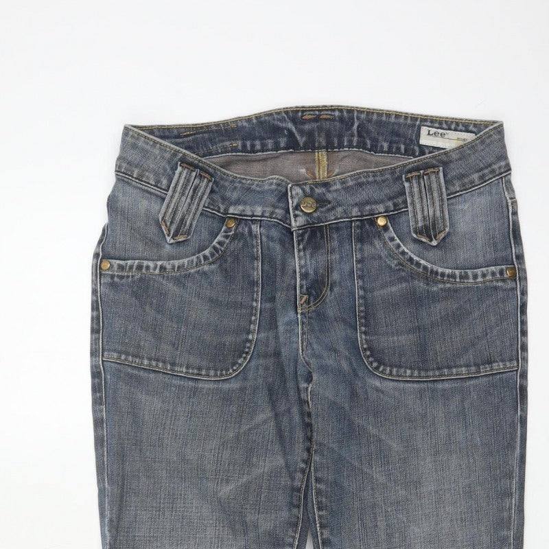 Lee Men's Blue W31 L31 Straight Regular Mid Rise Jeans