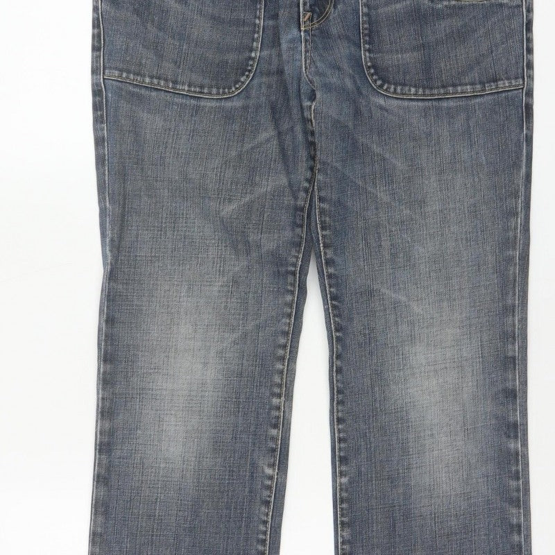 Lee Men's Blue W31 L31 Straight Regular Mid Rise Jeans