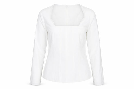 Marks and Spencer Women White Size 14 Long Sleeve Zip Blouse
