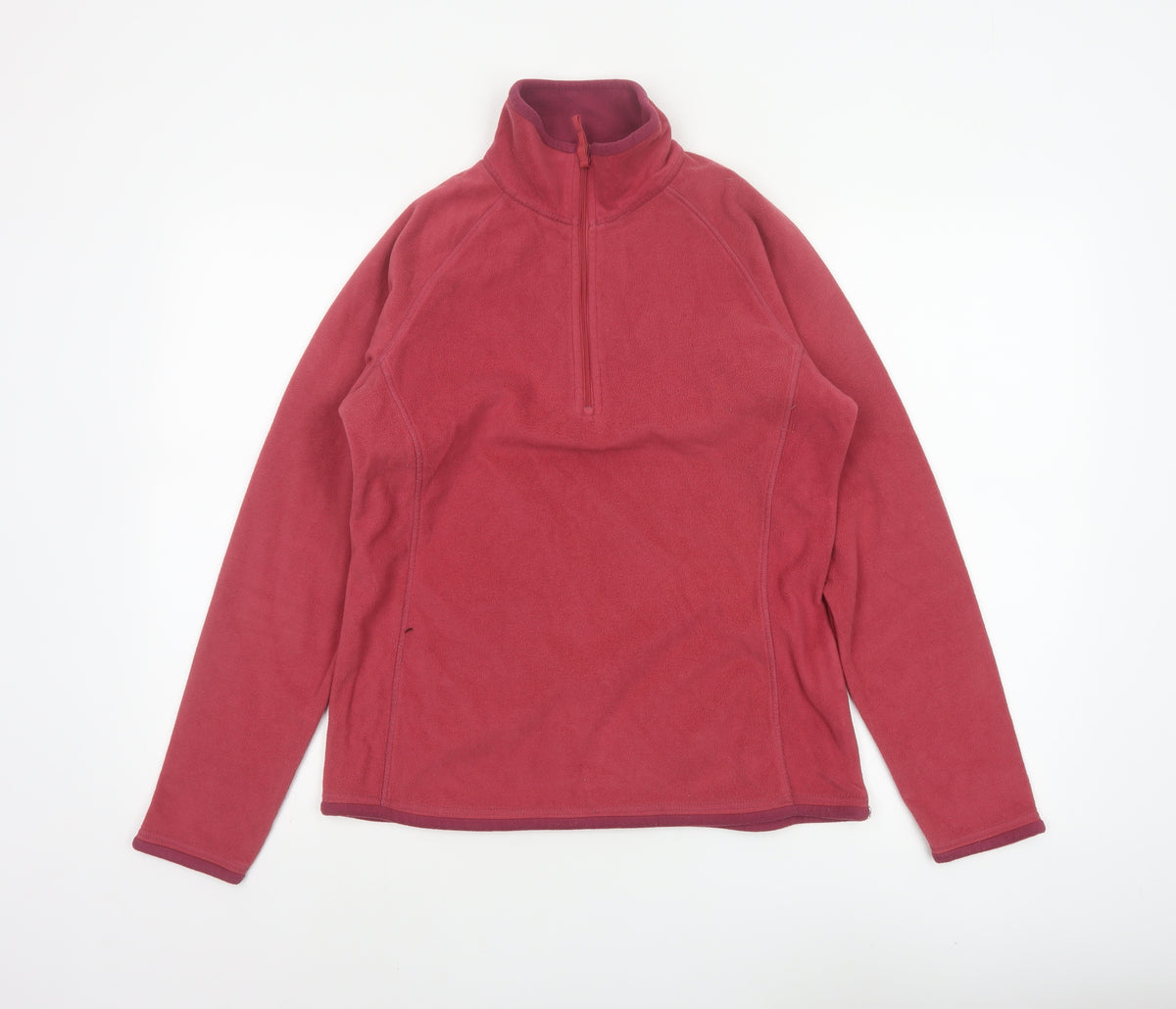 Mountain Warehouse Women’s Red UK 14 Fleece Half Zip Pullover Sweatshirt