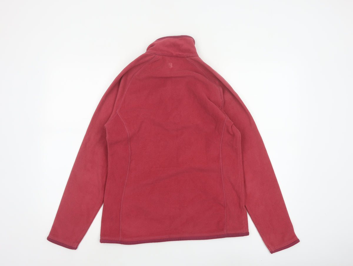 Mountain Warehouse Women’s Red UK 14 Fleece Half Zip Pullover Sweatshirt