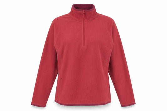 Mountain Warehouse Women’s Red UK 14 Fleece Half Zip Pullover Sweatshirt