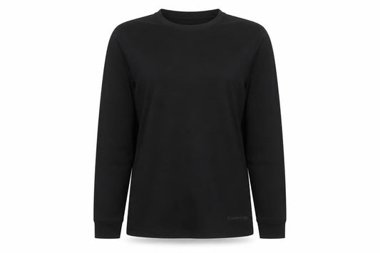 Campri Women Black UK 14 L Long Sleeve Stretch Activewear T-Shirt
