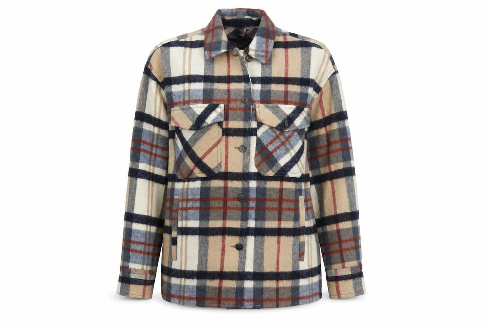 Zara Women’s Multicoloured Plaid Wool Blend Jacket XS Collared