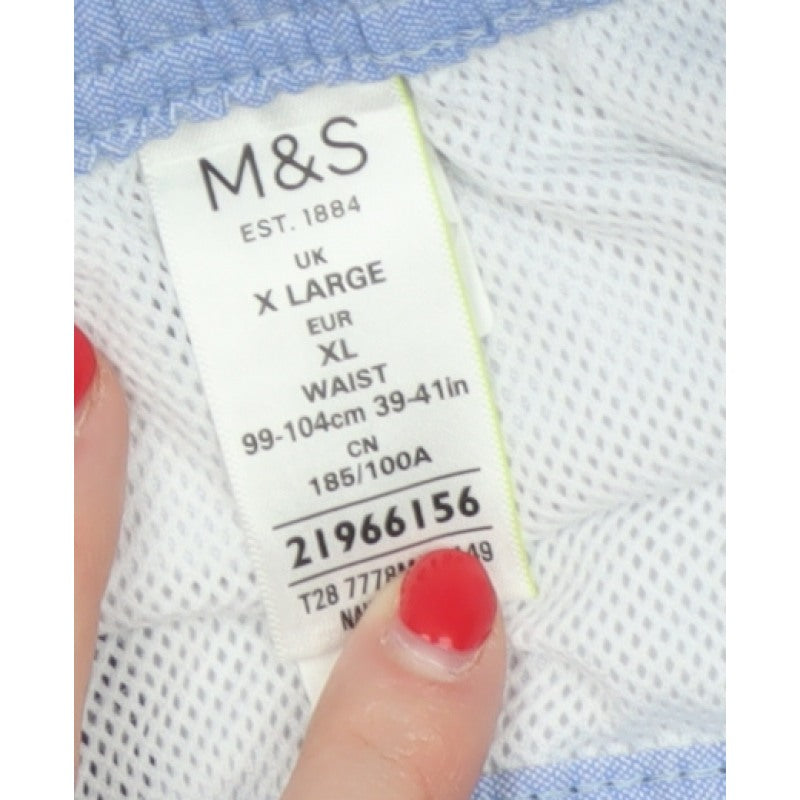 Marks and Spencer Men’s Blue XL Geometric Swim Shorts Drawstring