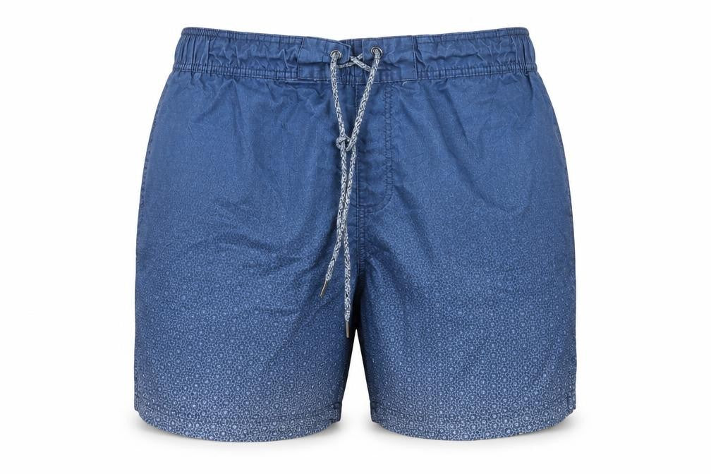 Marks and Spencer Men’s Blue XL Geometric Swim Shorts Drawstring