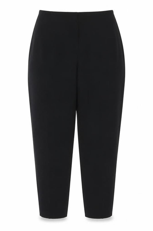 M&S Women Black Size 14 Regular Tapered Stretch Work Trousers