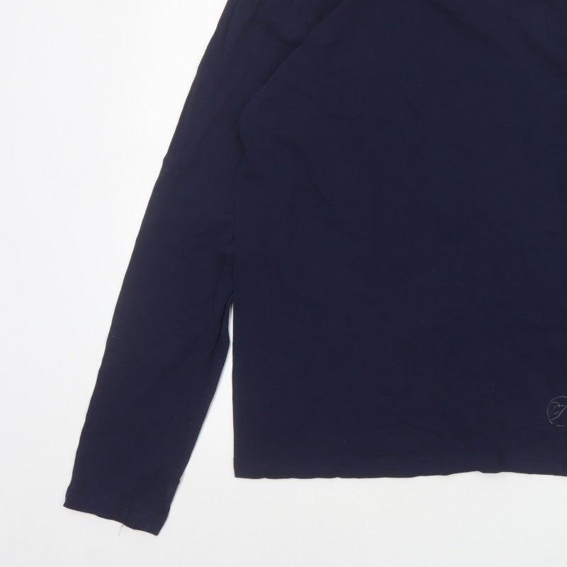 Temperley London Women Blue M Basic Cotton Long Sleeve Blouse