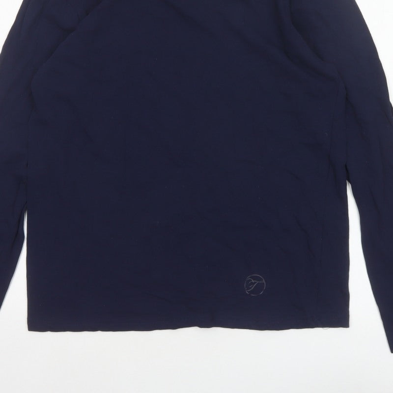 Temperley London Women Blue M Basic Cotton Long Sleeve Blouse