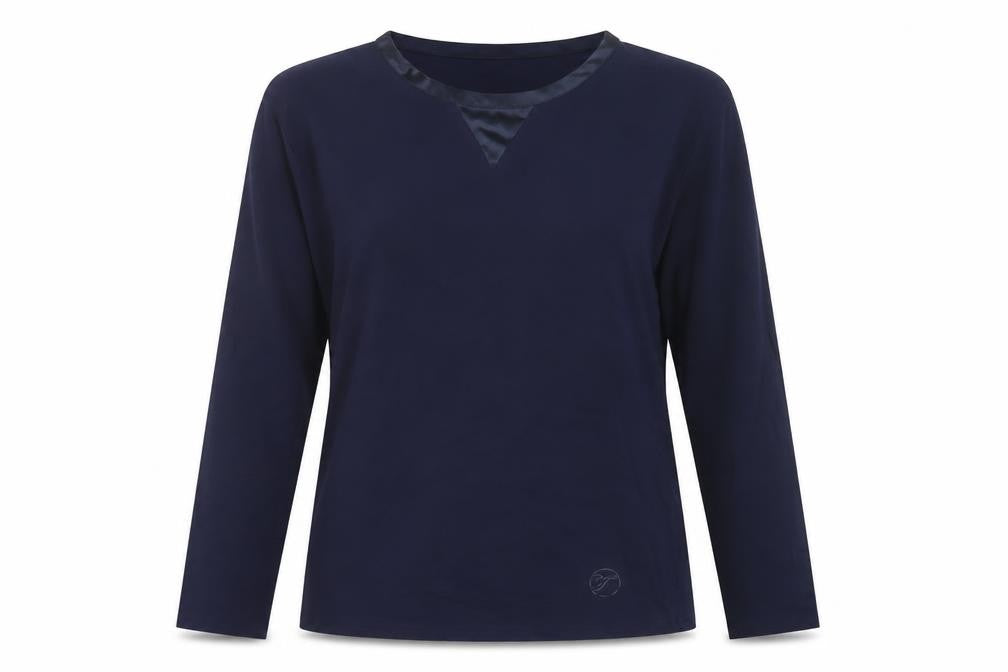Temperley London Women Blue M Basic Cotton Long Sleeve Blouse
