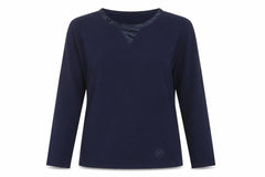 Temperley London Women Blue M Basic Cotton Long Sleeve Blouse