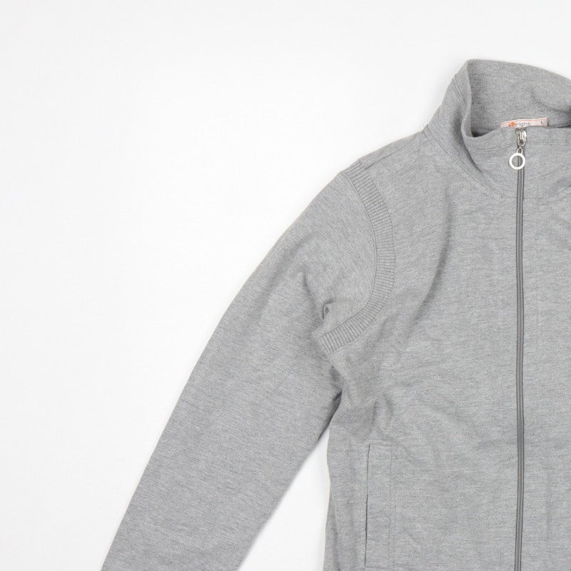 uright Women’s Grey Full Zip High Neck Sweatshirt Size L