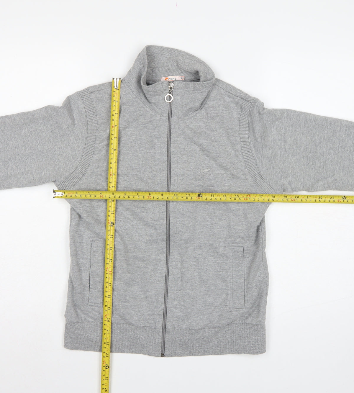 uright Women’s Grey Full Zip High Neck Sweatshirt Size L