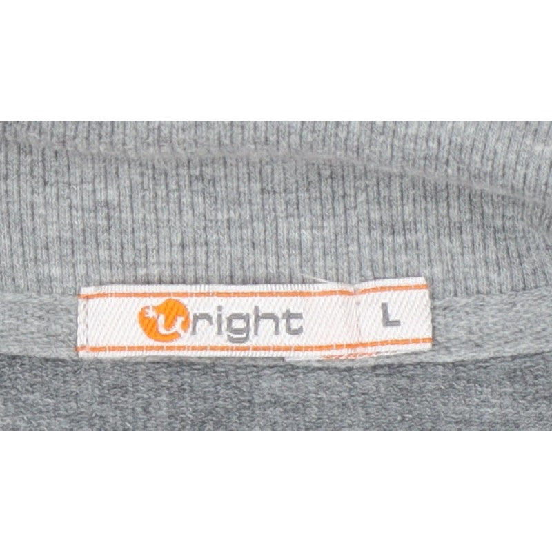 uright Women’s Grey Full Zip High Neck Sweatshirt Size L