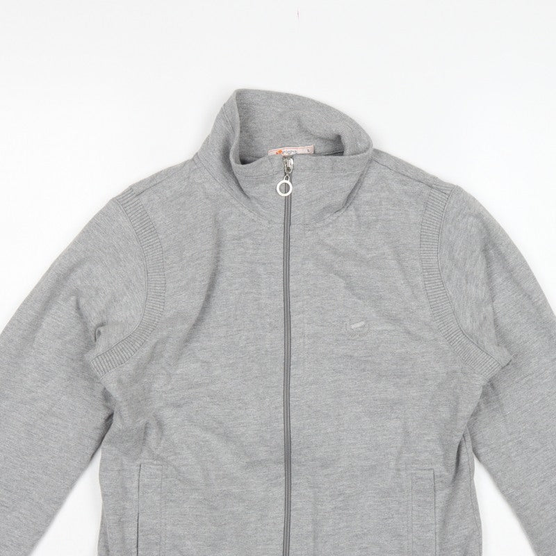 uright Women’s Grey Full Zip High Neck Sweatshirt Size L