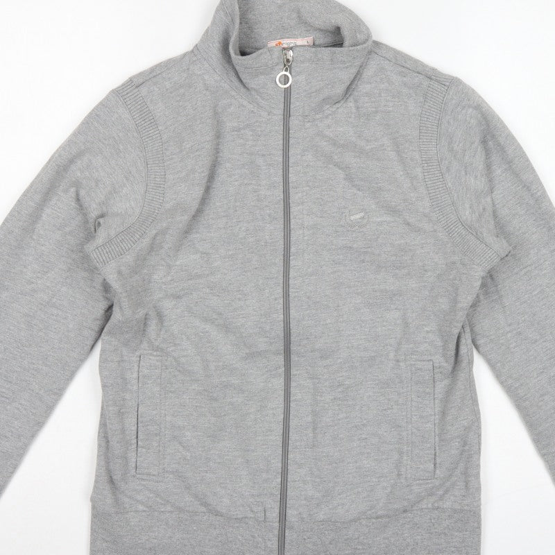 uright Women’s Grey Full Zip High Neck Sweatshirt Size L