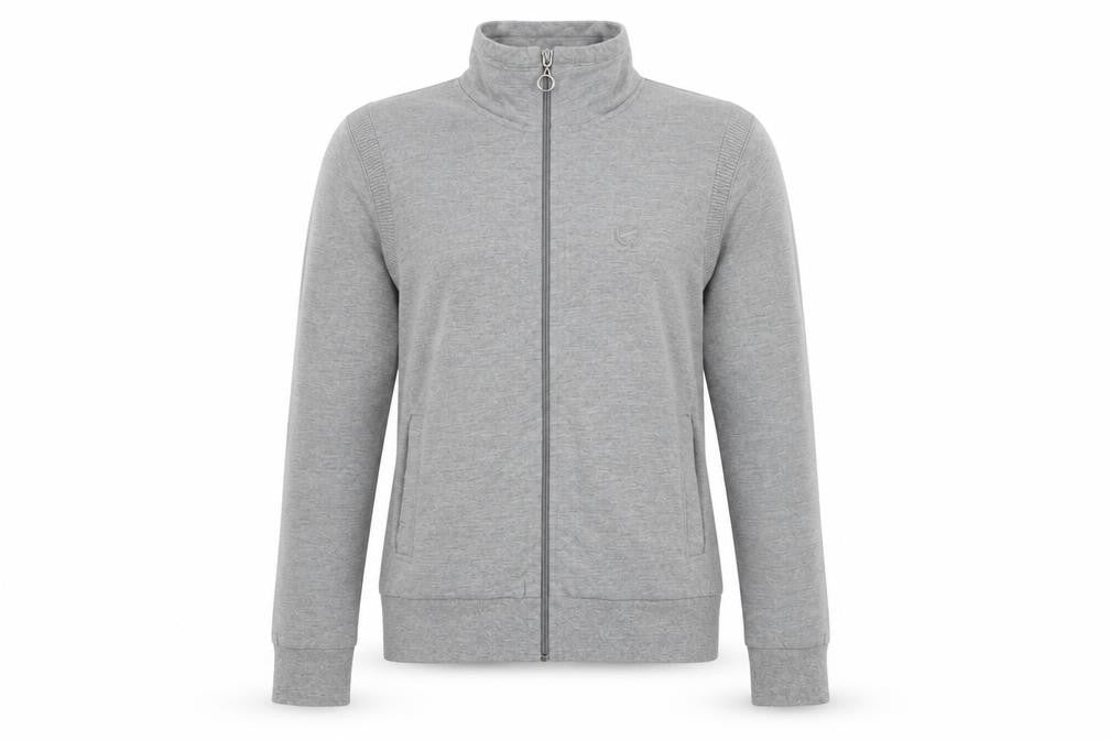 uright Women’s Grey Full Zip High Neck Sweatshirt Size L