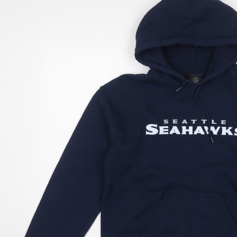 NFL Team Apparel Men’s Blue S Seattle Seahawks Pullover Hoodie