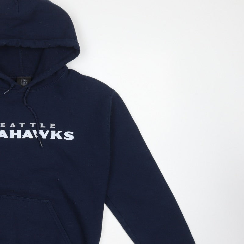 NFL Team Apparel Men’s Blue S Seattle Seahawks Pullover Hoodie