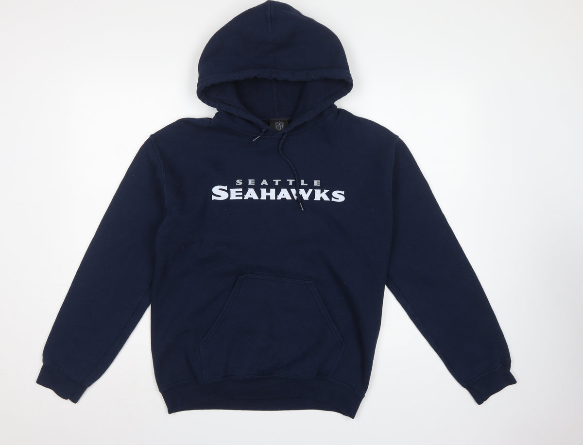 NFL Team Apparel Men’s Blue S Seattle Seahawks Pullover Hoodie