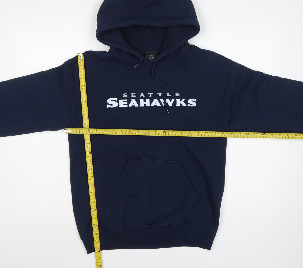 NFL Team Apparel Men’s Blue S Seattle Seahawks Pullover Hoodie