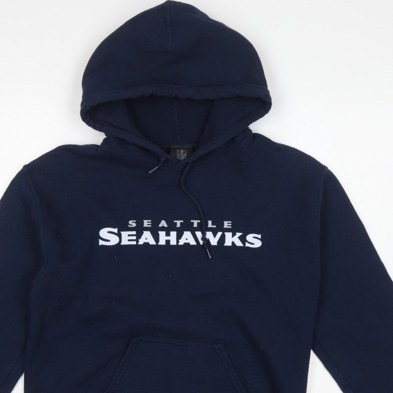 NFL Team Apparel Men’s Blue S Seattle Seahawks Pullover Hoodie