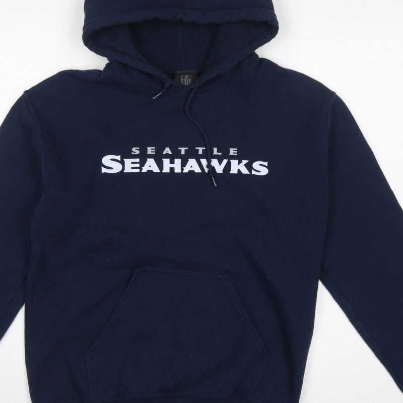 NFL Team Apparel Men’s Blue S Seattle Seahawks Pullover Hoodie